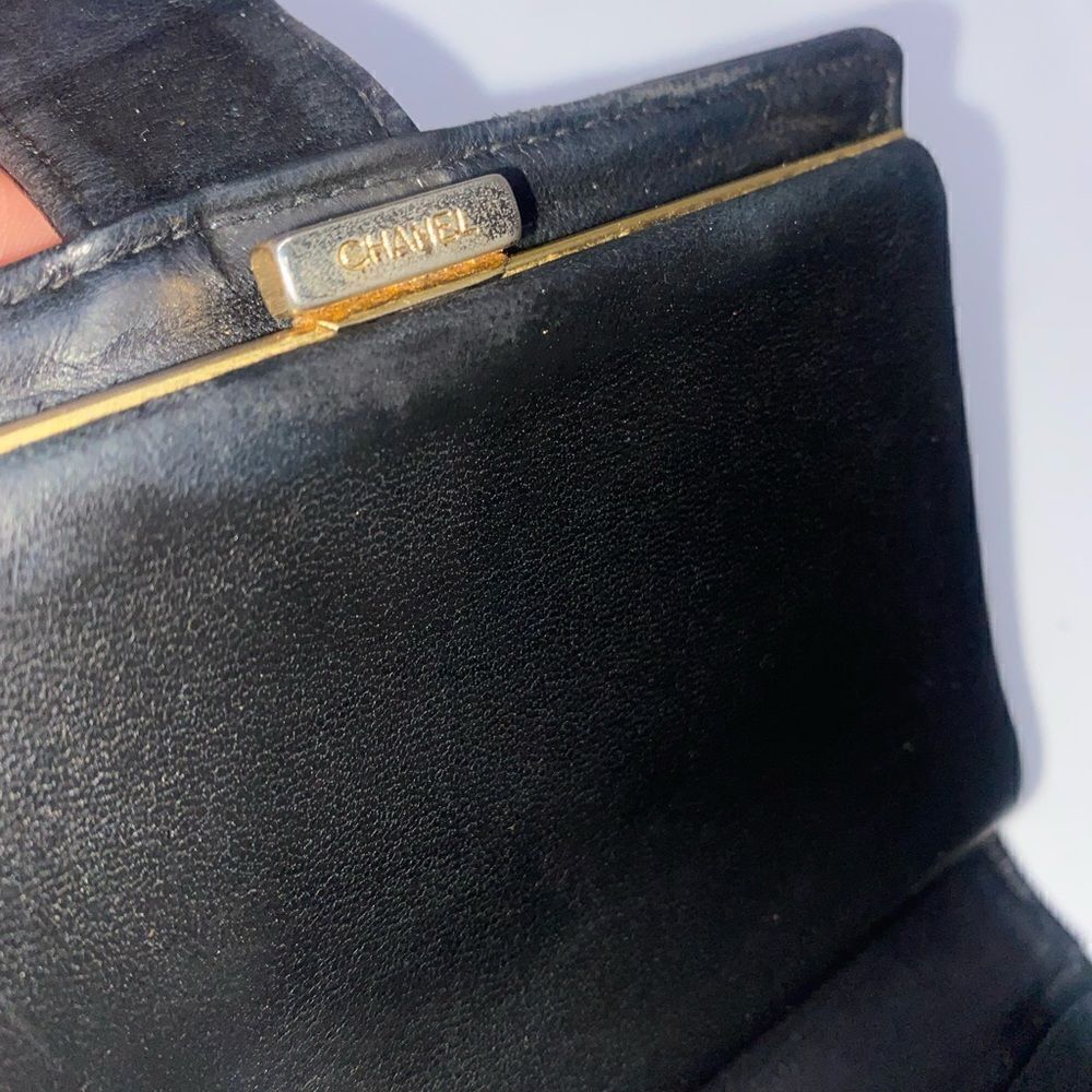 Authentic Chanel Caviar Compact Wallet Black - Picture 9 of 10
